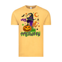 Vintage Mustard My first Halloween Vintage Tee - NancyCooperArtShop