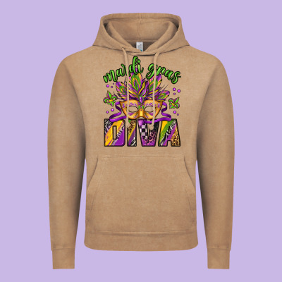 Mardi Gras Diva Vintage Hoodie Designed By Jasminsmagicworld
