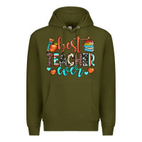 Army Green best teacher ever Premium Hoodie - JahusDesignShop