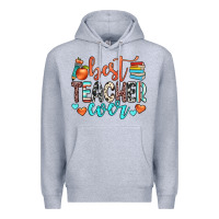 Heather Grey best teacher ever Premium Hoodie - JahusDesignShop