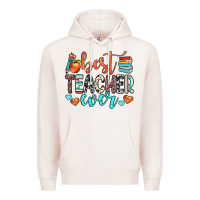 Pale Pink best teacher ever Premium Hoodie - JahusDesignShop