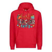 Red best teacher ever Premium Hoodie - JahusDesignShop