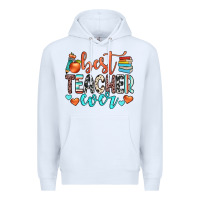 White best teacher ever Premium Hoodie - JahusDesignShop