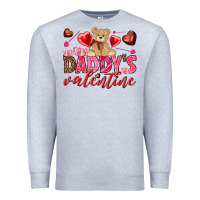 Heather Grey Daddy's Valentine Premium Sweatshirt - HowdyJamesFarm