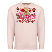 Pale Pink Daddy's Valentine Premium Sweatshirt - HowdyJamesFarm
