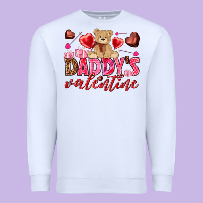 Daddy's Valentine Premium Sweatshirt Designed By Howdyjamesfarm
