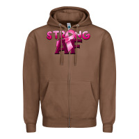 Chestnut strong af breast cancer Zipper Hoodie - BarkalooDesign