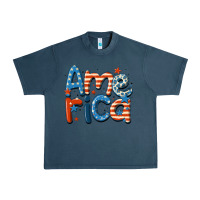 Midnight Navy america Urban Heavy Tee - MaliasSmallBusiness