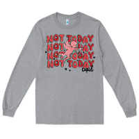 Heather Grey not today cupid Long Sleeve Tee - MaliasSmallBusiness