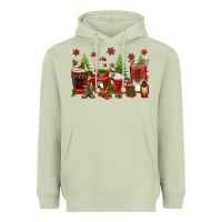 Matcha Christmas coffee cups Heavyweight Hoodie - texasbilliewilder
