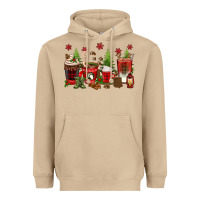 Mushroom Christmas coffee cups Heavyweight Hoodie - texasbilliewilder