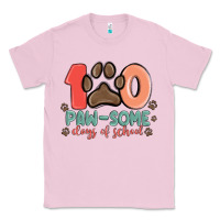 Bubblegum Pink 100 pawsome days of school Classic Tee - MaliasSmallBusiness