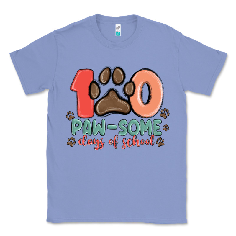 100 Pawsome Days Of School Classic Tee by MaliasSmallBusiness | Teevron