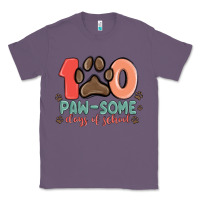 Lavender 100 pawsome days of school Classic Tee - MaliasSmallBusiness