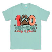 Seafoam 100 pawsome days of school Classic Tee - MaliasSmallBusiness
