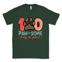 Sports Green 100 pawsome days of school Classic Tee - MaliasSmallBusiness
