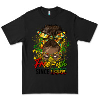 Black free ish since 1865 afro messy bun Premium Tee - HRA Design Shop