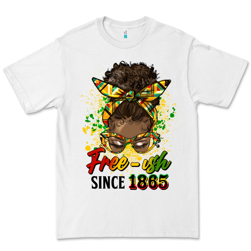 Free Ish Since 1865 Afro Messy Bun Premium Tee by HRA Design Shop | Teevron