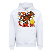 White Crawfish bayou baddie Urban Hoodie - FaDigitalArtStudio