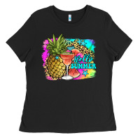 Black hello summer Ladies Tee - JahusDesignShop
