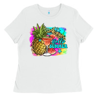 White hello summer Ladies Tee - JahusDesignShop