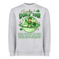 Heather Grey lucky world tour st. patricks day Heavyweight Sweatshirt - MaliasSmallBusiness