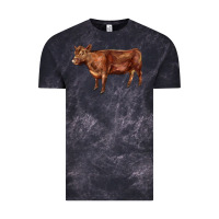 Cloud Black red angus cow Vintage Tee - LillyAllenDesigns