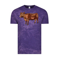 Cloud Purple red angus cow Vintage Tee - LillyAllenDesigns