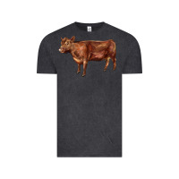 Vintage Black red angus cow Vintage Tee - LillyAllenDesigns