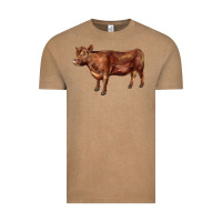 Vintage Coffee red angus cow Vintage Tee - LillyAllenDesigns