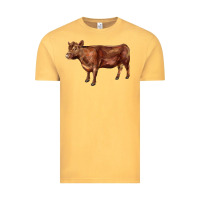 Vintage Mustard red angus cow Vintage Tee - LillyAllenDesigns