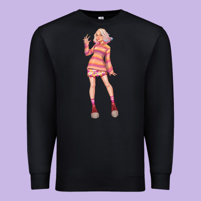Colorful Girl Premium Sweatshirt Designed By Tumblerdesignbyshophia