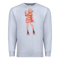 Heather Grey colorful girl Premium Sweatshirt - TumblerDesignByShophia