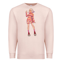 Pale Pink colorful girl Premium Sweatshirt - TumblerDesignByShophia