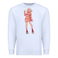 White colorful girl Premium Sweatshirt - TumblerDesignByShophia