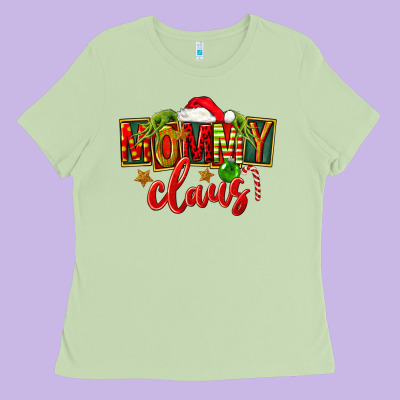 Christmas Mommy Claus Ladies Tee Designed By Fadigitalartstudio
