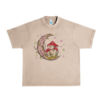 French Oak moon and mushrooms Urban Heavy Tee - MaliasSmallBusiness