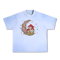 Grape Ice moon and mushrooms Urban Heavy Tee - MaliasSmallBusiness