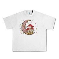 Lunar Rock moon and mushrooms Urban Heavy Tee - MaliasSmallBusiness
