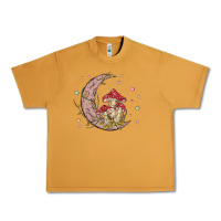 Peanut Butter moon and mushrooms Urban Heavy Tee - MaliasSmallBusiness