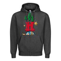 Charcoal Heather oh holy night Zipper Hoodie - BarkalooDesign