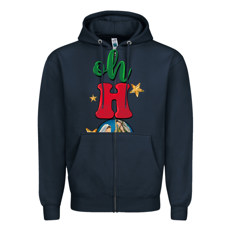 Oh Holy Night Zipper Hoodie by BarkalooDesign | Teevron