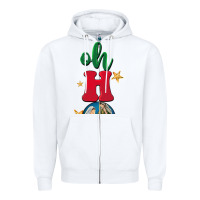 White oh holy night Zipper Hoodie - BarkalooDesign