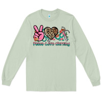 Matcha peace love nursing Long Sleeve Tee - NancyCooperArtShop