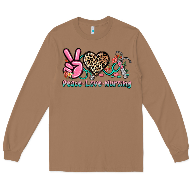 Peace Love Nursing Long Sleeve Tee by NancyCooperArtShop | Teevron