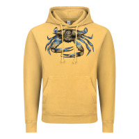 Vintage Mustard Crab Vintage Hoodie - LillyAllenDesigns