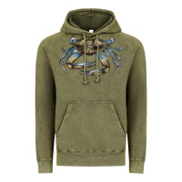 Vintage Olive Crab Vintage Hoodie - LillyAllenDesigns