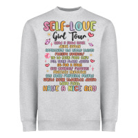Heather Grey self love girl tour malias Heavyweight Sweatshirt - MaliasSmallBusiness