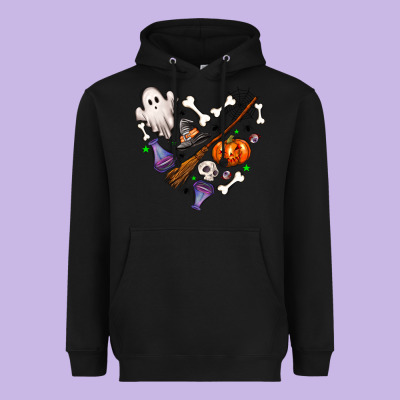Love Halloween Heavyweight Hoodie Designed By Nancycooperartshop
