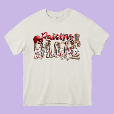 Raising Ballers Heavy Core Tee Designed By Racoondesign